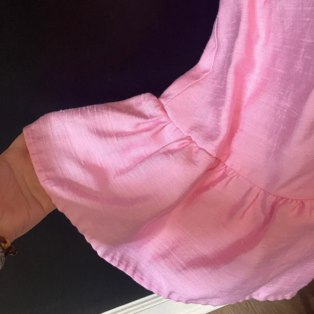 Vintage Pink Handmade Prairie Dress with Matching Apron